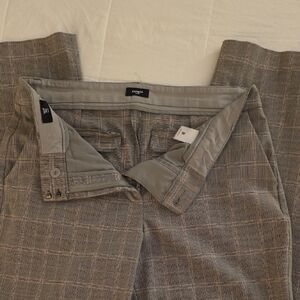 Express Women's Plaid Trousers in Gray and Pink